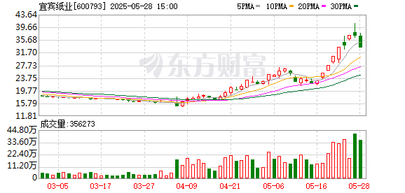 鑫恒盈配资 宜宾纸业盘中跌停